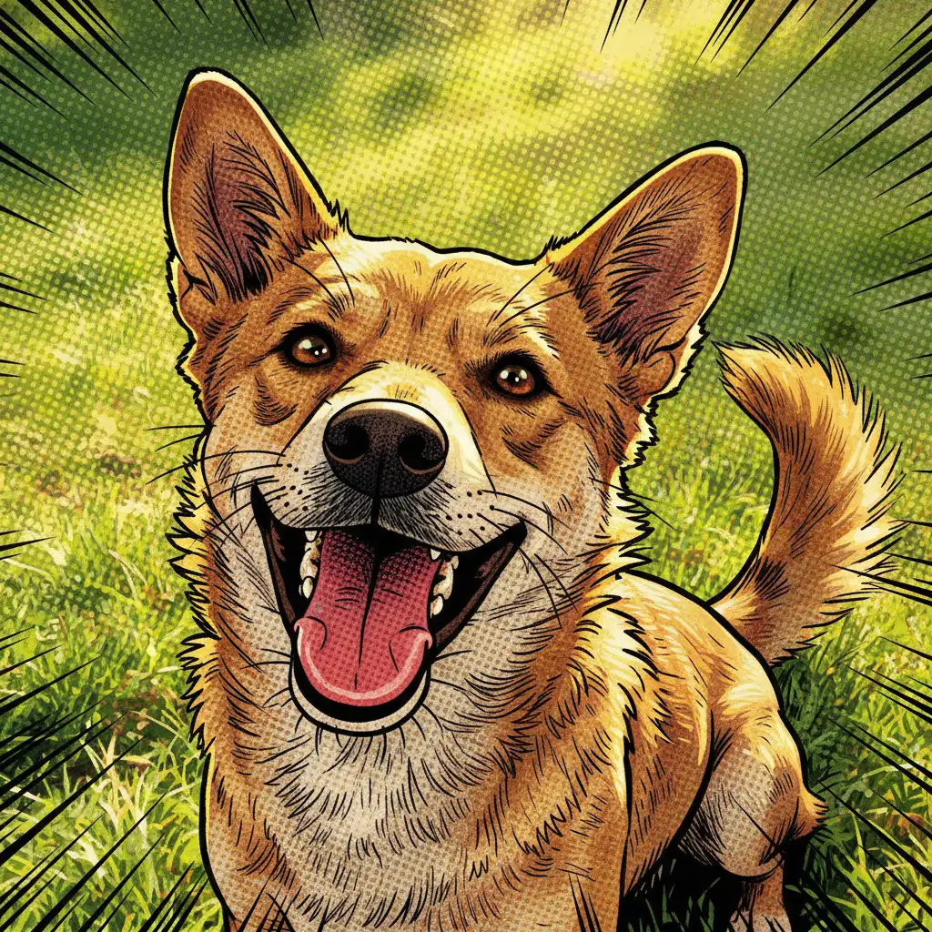 Action Comic AI pet portrait style
