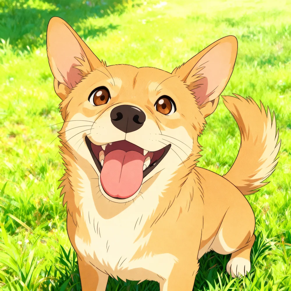 Anime AI pet portrait style