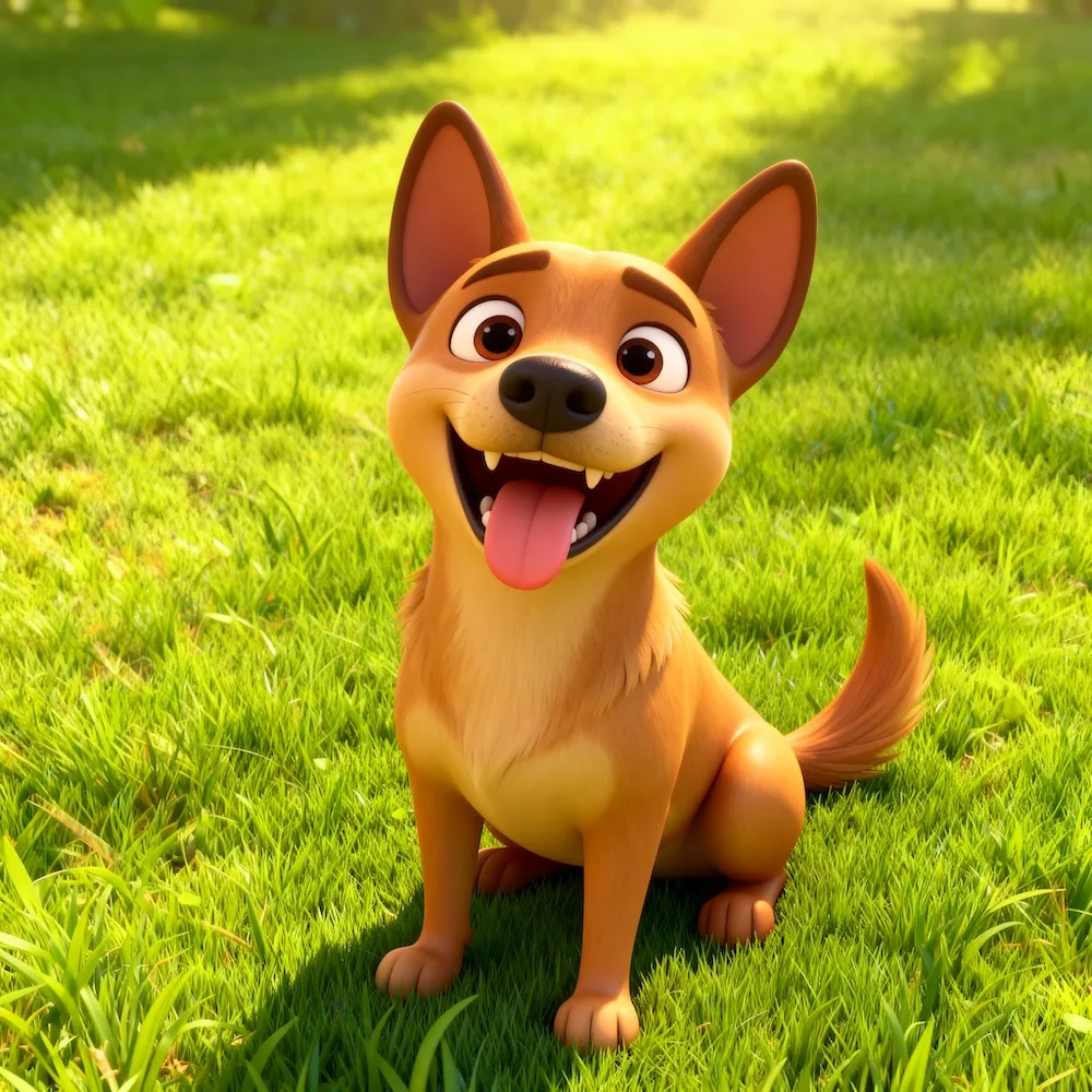 3D Cartoon AI pet portrait style