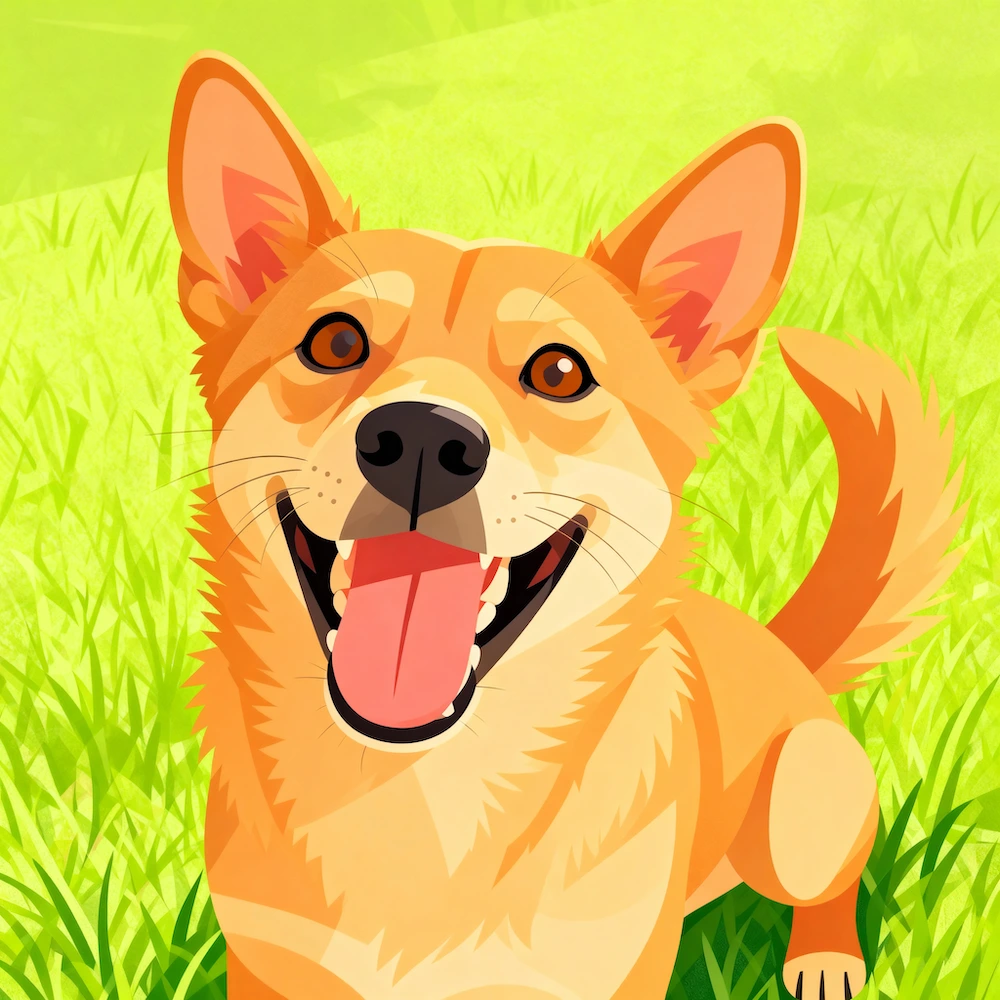 Minimalist Vector AI pet portrait style