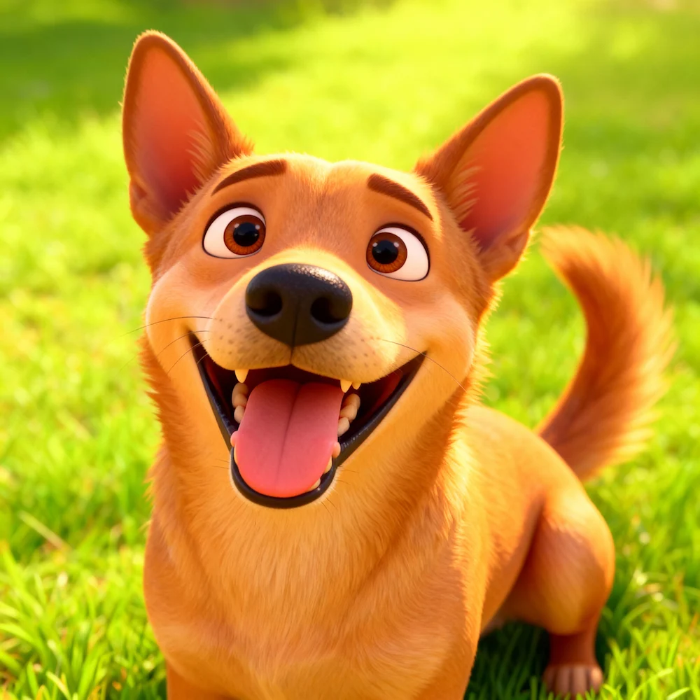 Pixar Inspired AI pet portrait style