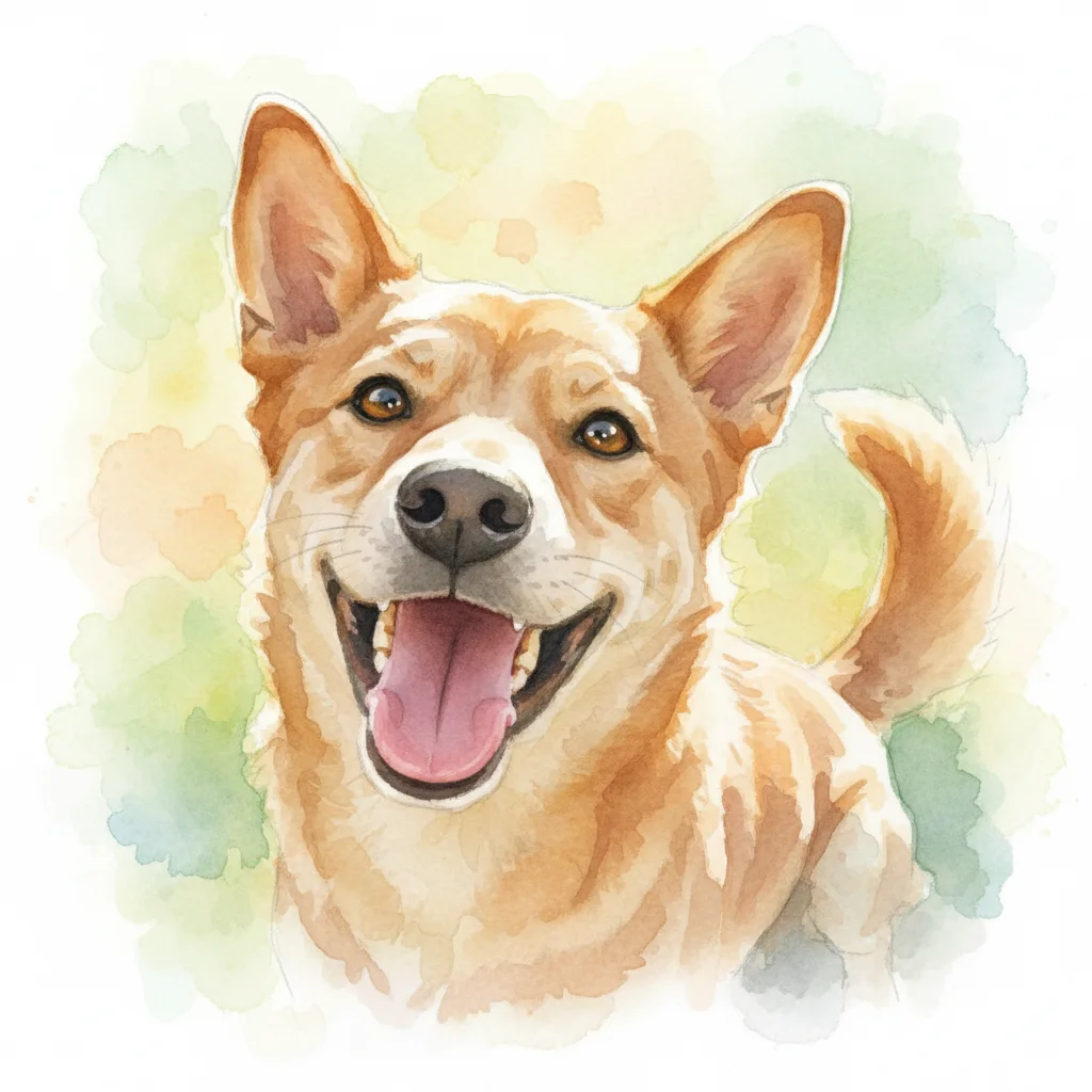 Watercolor AI pet portrait style
