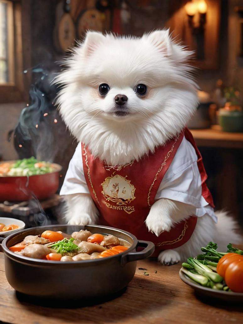 Cooking pet costume template