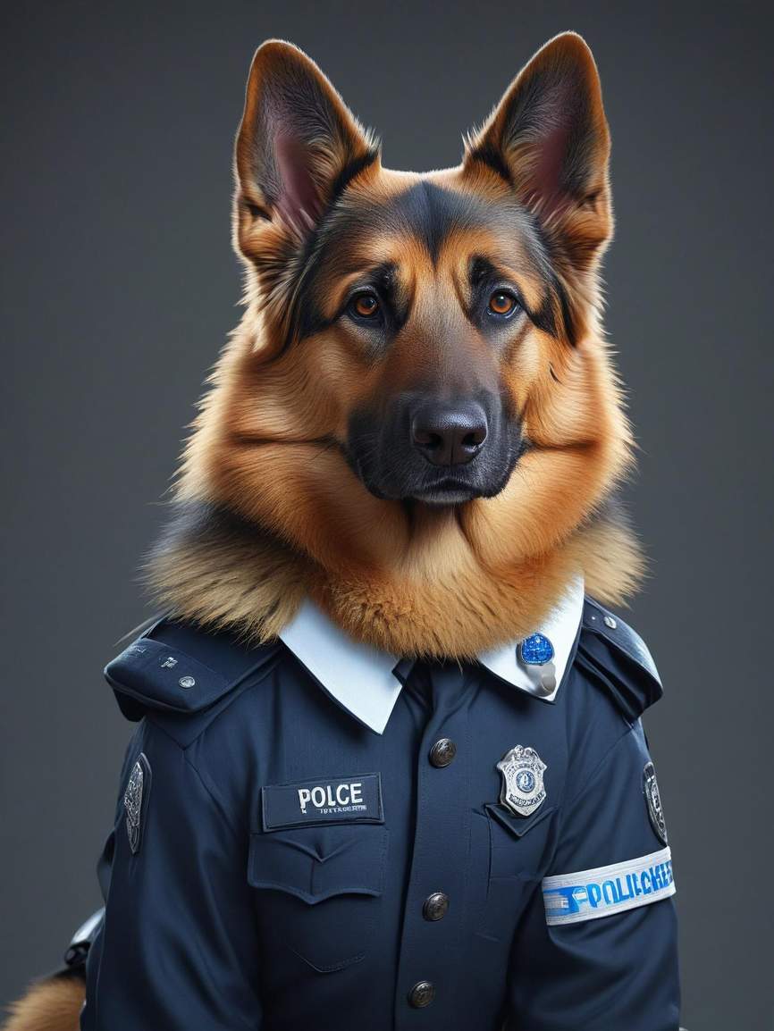 Police pet costume template